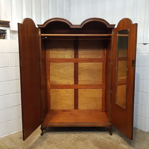 fig 2. ANTIQUE BURR WALNUT DOUBKE WARDROBE C1920