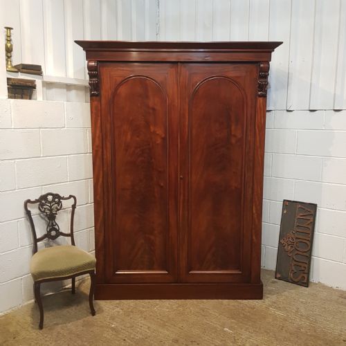 Antique William 1v Mahogany Double Wardrobe C1830