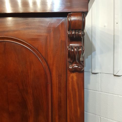 fig 1. ANTIQUE WILLIAM 1V MAHOGANY DOUBLE WARDROBE C1830