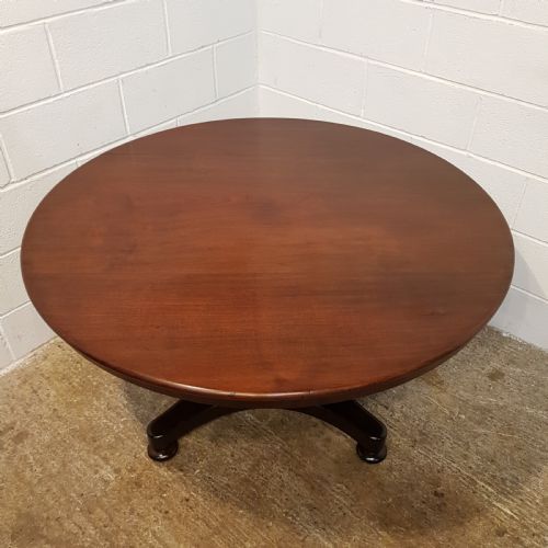 fig 1. ANTIQUE VICTORIAN. MAHOGANY CIRCULAR TILT TOP BREAKFAST DINING TABLE C1880
