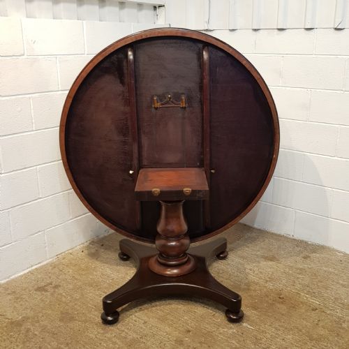 fig 2. ANTIQUE VICTORIAN. MAHOGANY CIRCULAR TILT TOP BREAKFAST DINING TABLE C1880