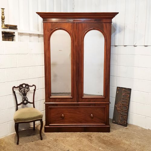Antique Victorian Mahogany Doubke Wardrobe C1880