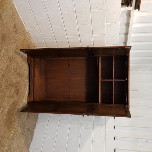 fig 1. ANTIQUE SMALL LINEN FOLD OAK DOUBLE WARDROBE C1920