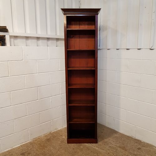 fig 1. ANTIQUE VICTORIAN MAHOGANY TALL OPEN BOOKCASE C1880