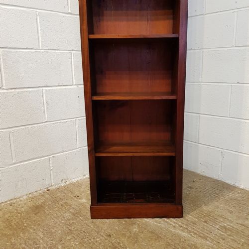 fig 2. ANTIQUE VICTORIAN MAHOGANY TALL OPEN BOOKCASE C1880