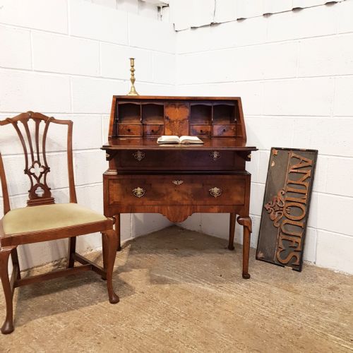 Antique Burr Walnut Bureau C1920