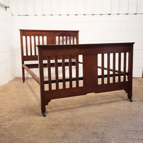 Antique Edwardian Mahogany Double Bed C1900