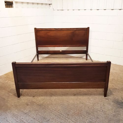 fig 1. ANTIQUE EDWARDIAN MAHOGANY SUPER KING SIZE BED BY HEALS & SON C1900