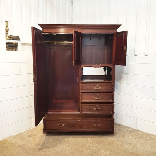 fig 1. ANTIQUE ART NOUVEAU MAHOGANY COMBINATION WARDROBE C1890
