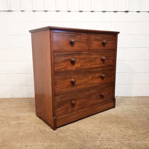 fig 1. ANTIQUE VICTORIAN, MAHOGANY CHEST OF DRAWERS C1880