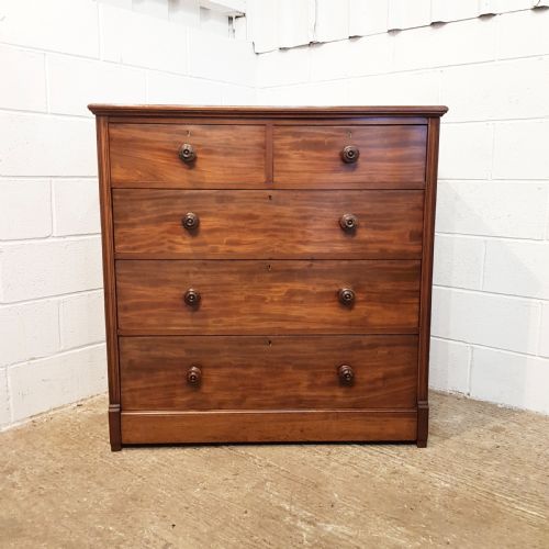 fig 2. ANTIQUE VICTORIAN, MAHOGANY CHEST OF DRAWERS C1880
