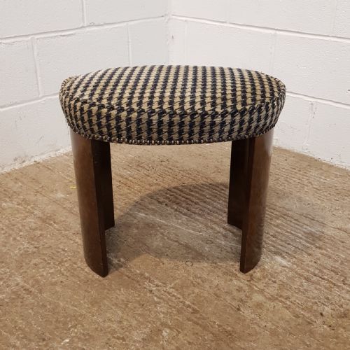 fig 1. ANTIQUE ART DECO BURR WALNUT DRESSING TABLE WITH STOOL C1920