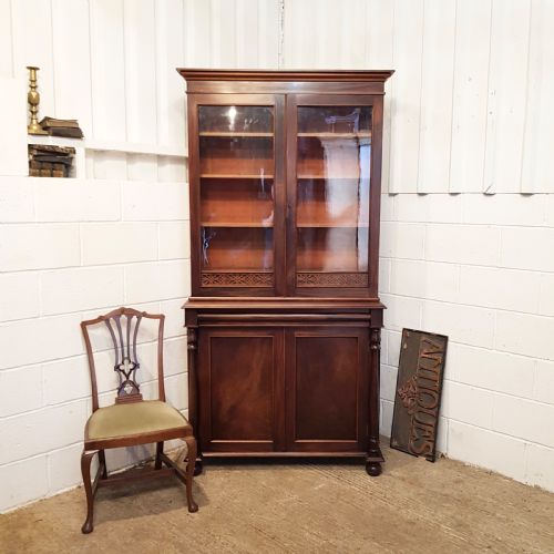 Antique Vicyorisn Mahogany Library Bookcase C1880