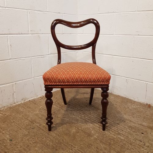 fig 2. ANTIQUE SET EIGHT EARLY VICTORIAN MAHOGANY KIDNEY BACK DINING CHAIRS C1850