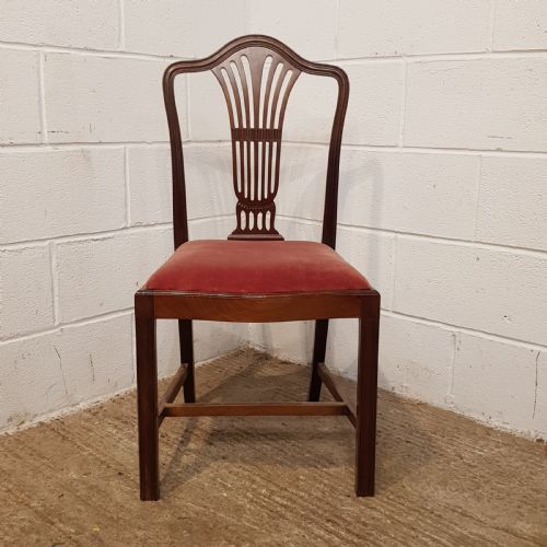 fig 1. ANTIQUE SET EIGHT EDWARDIAN HEPPLEWHITE MAHOGANY DINING CHAIRS C1900