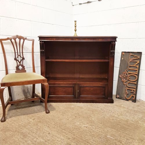 Antique William 1v  Cuban Mahogany Open Bookcase C1830