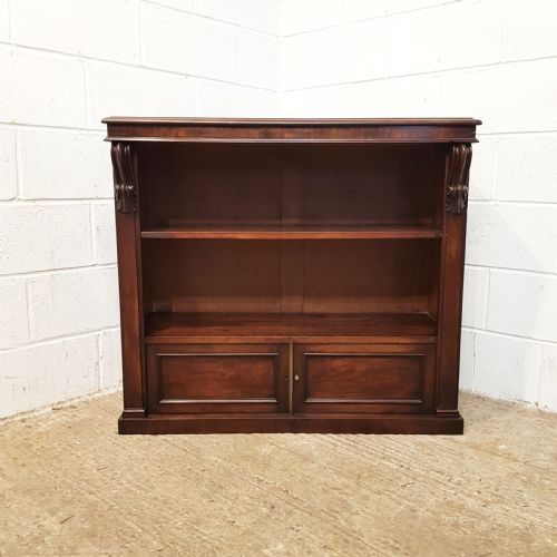 fig 1. ANTIQUE WILLIAM 1V CUBAN MAHOGANY OPEN BOOKCASE C1830