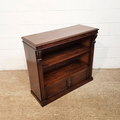fig 2. ANTIQUE WILLIAM 1V CUBAN MAHOGANY OPEN BOOKCASE C1830