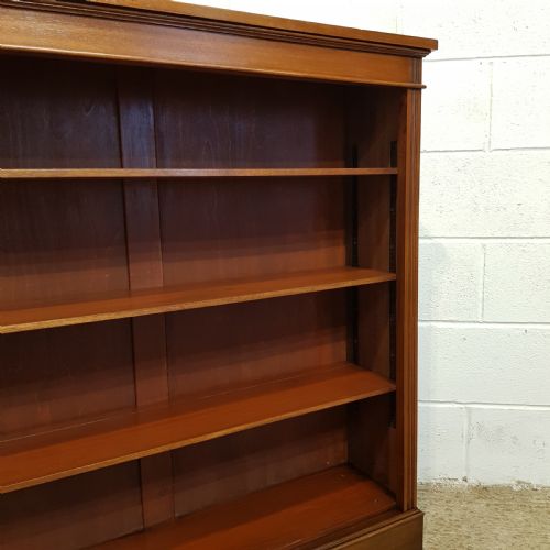 fig 2. ANTIQUE LATE VICTORIAN MAHOGANY OPEN BOOKCASE C1890