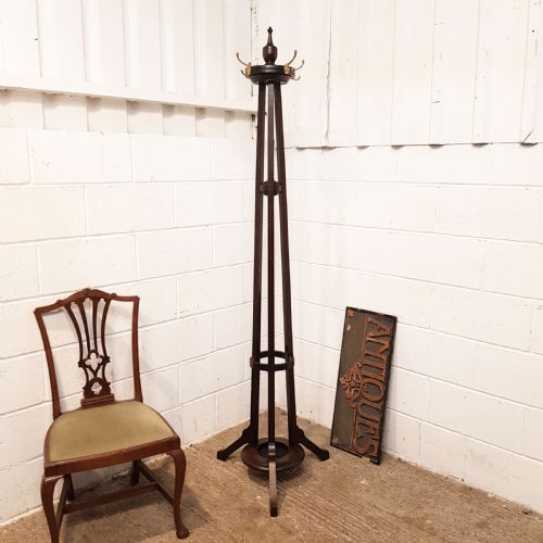 Antique Edwardian Mahogany Coat and Stick Stand C1900