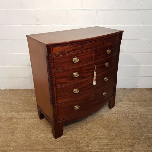 fig 1. ANTIQUE REGENCY MAHOGANY CHEST OF DRAWERS WITHN SECRET DRAWER C1820