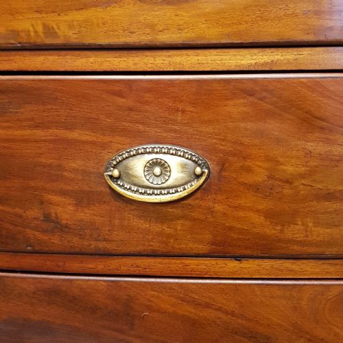 fig 1. ANTIQUE VICTORIAN MAHOGANY SIX HEIGHT BOW FRONT CHEST OF DRAWERS C1880