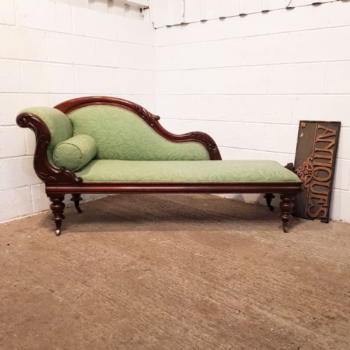 Antique William 1v Cuban Mahogany Chaise Longue C1830