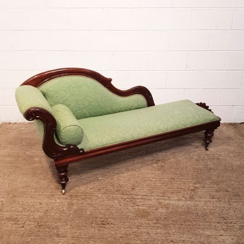 fig 1. ANTIQUE WILLIAM 1V CUBAN MAHOGANY CHAISE LONGUE C1830