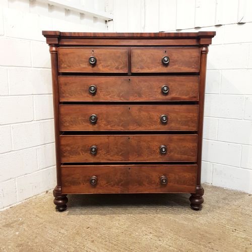 fig 1. ANTIQUE VICTORIAN MAHOGANY SCOTCH CHEST OF DRAWERS C1880