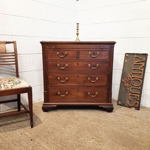 Antique 18th Century Mahogany Bachelors Chest of Drawers with Secret Drawers C1780