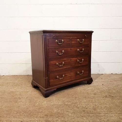 fig 1. ANTIQUE 18TH CENTURY MAHOGANY BACHELORS CHEST OF DRAWERS WITH SECRET DRAWERS C1780