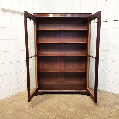fig 2. ANTIQUE VICTORIAN MAHOGANY GLAZED BOOKCASE C1880