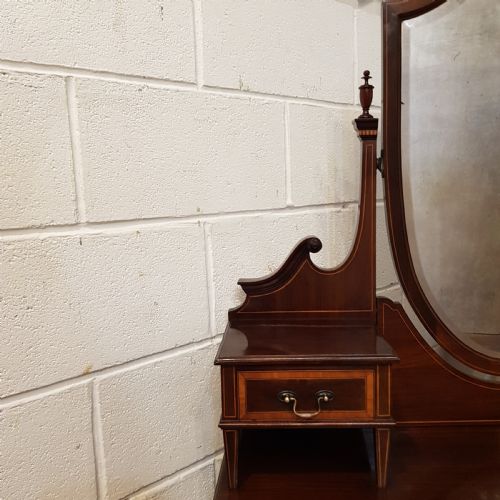 fig 2. ANTIQUE EDWARDIAN INLAID MAHOGANY DRESSING TABLE C1900