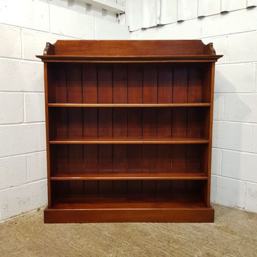 fig 2. ANTIQUE VICTORIAN MAHOGANY OPEN BOOKCASE C1880