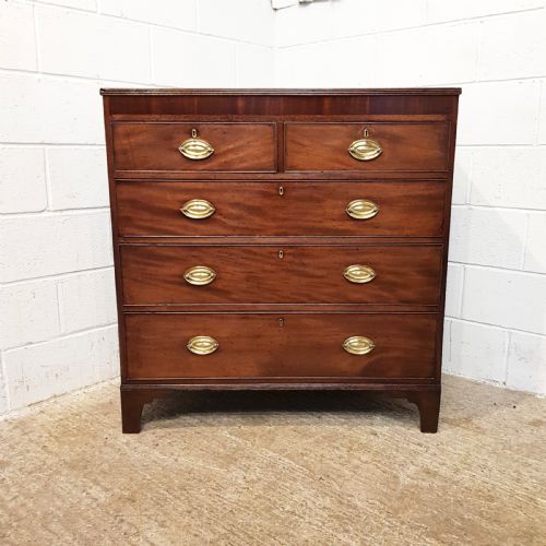 fig 2. ANTIQUE REGENCY MAHOGANY CHEST OF DRAWERS C1820