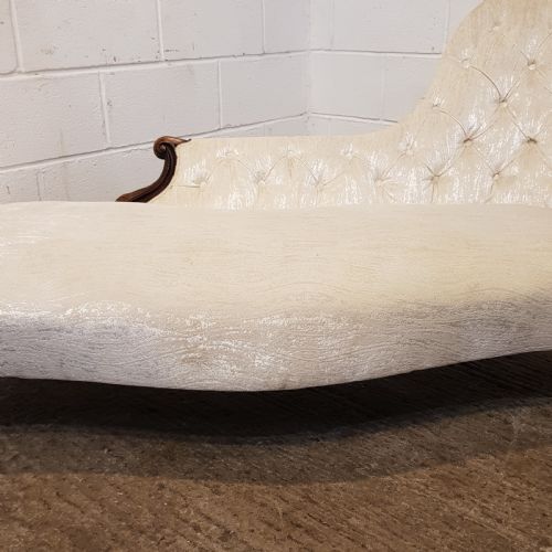 fig 2. ANTIQUE VICTORIAN MAHOGANY FRAMED CHAISE LONGUE C1880