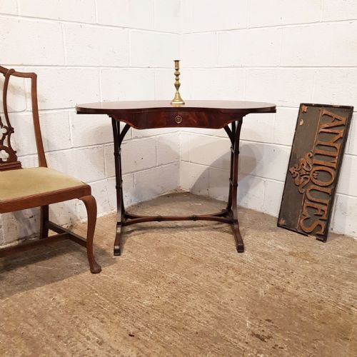Antique Edwardian Mahogany Kidney Shaped Writing Table C1900