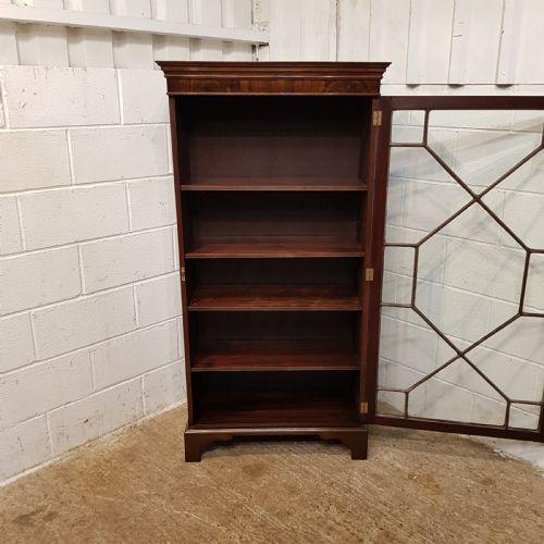 fig 2. ANTIQUE EDWARDIAN MAHOGANY ASTRAGAL GLAZED BOOKCASE C1900