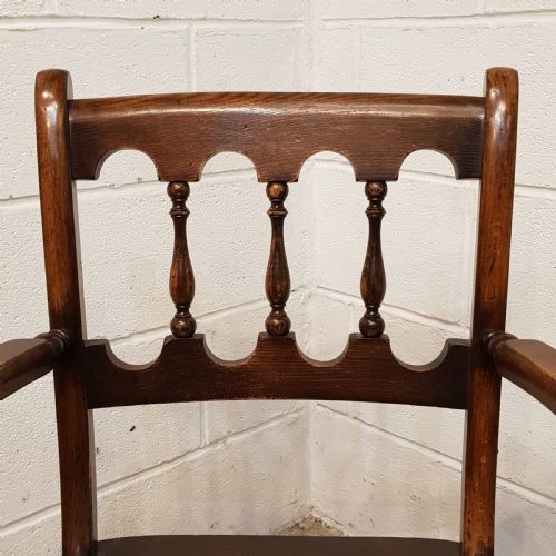 fig 2. SET SIX ANTIQUE VICTORIAN OAK & ELM COUNTRY CHAIRS C1880