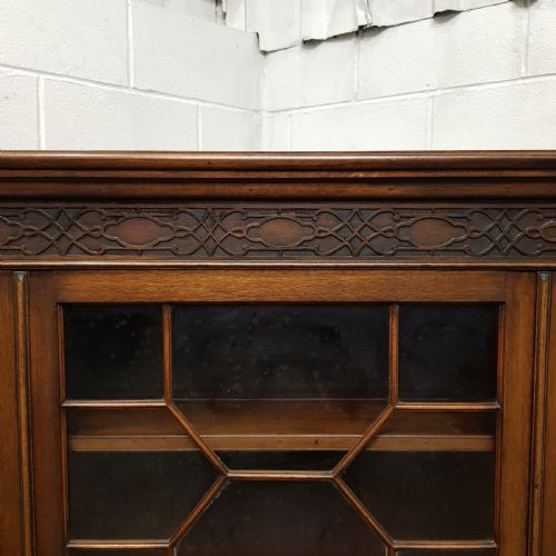 fig 2. ANTIQUE EDWARDIAN MAHOGANY ASTRAGAL GLAZED BOOKCASE C1900