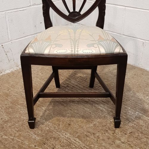 fig 1. ANTIQUE SET EIGHT EDWARDIAN HEPPLEWHITE MAHOGANY DINING CHAIRS C1900