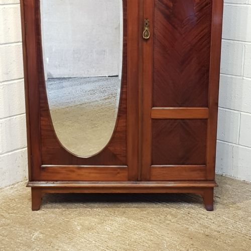 fig 3. ANTIQUE EDWARDIAN MAHOGANY DOUBLE WARDROBE C1900