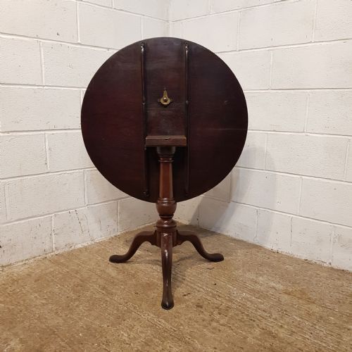 ANTIQUE 18TH CNTURY MAHOGANY TILT TOP TABLE C1780 - ADDITIONAL PHOTO 2