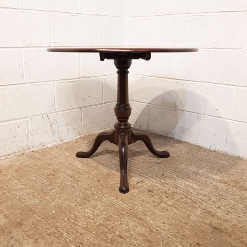 ANTIQUE 18TH CNTURY MAHOGANY TILT TOP TABLE C1780 - ADDITIONAL PHOTO 3
