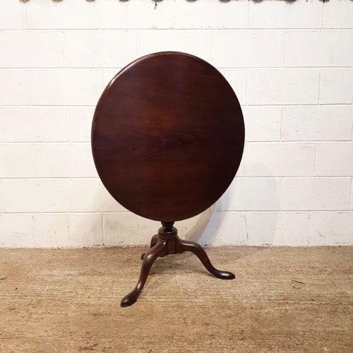 ANTIQUE 18TH CNTURY MAHOGANY TILT TOP TABLE C1780 - ADDITIONAL PHOTO 4
