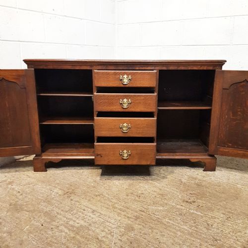 fig 1. ANTIQUE EARLY 19TH CENTURY SMALL OAK DRESSER BASE C1810-20