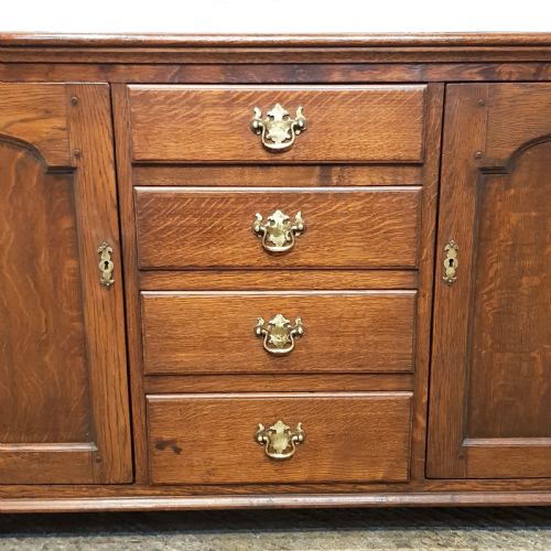 fig 2. ANTIQUE EARLY 19TH CENTURY SMALL OAK DRESSER BASE C1810-20