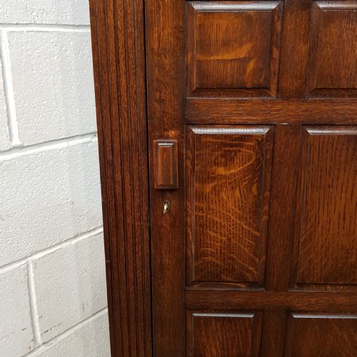 fig 1. ANTIQUE OAK PANELLED HALL WARDROBE C1920