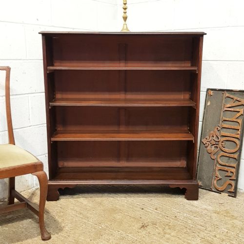 Antique Victorian Mahogany Open Bookcase C1880