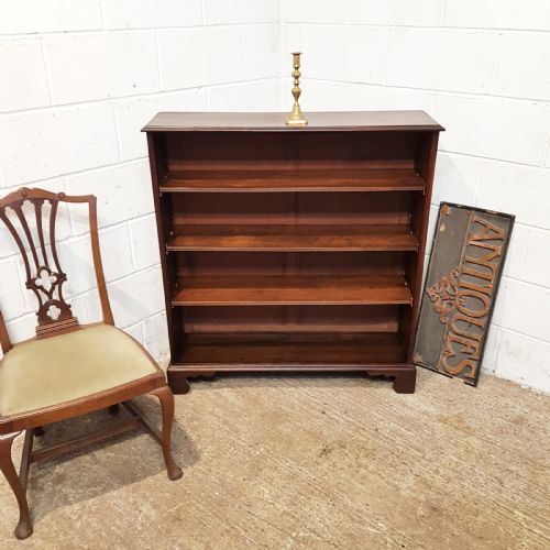 fig 1. ANTIQUE VICTORIAN MAHOGANY OPEN BOOKCASE C1880
